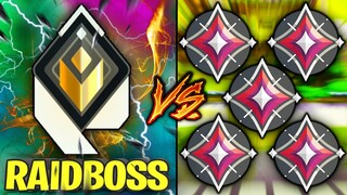 1 Raidboss Radiant VS 5 Immortal's - *FUNNY GAME*