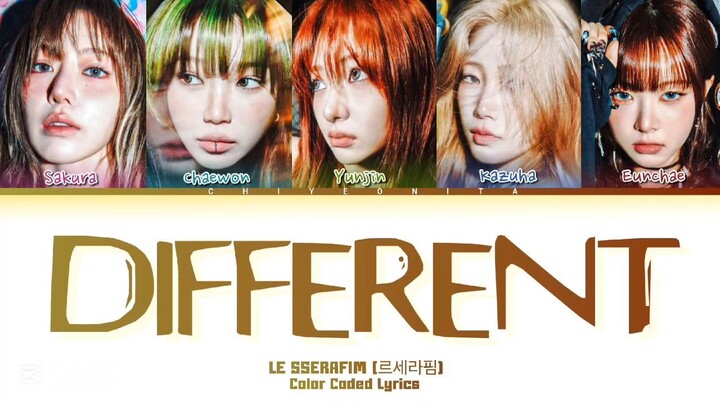 LE SSERAFIM (르세라핌) - 'DIFFERENT' Lyrics (Color Coded Lyrics)