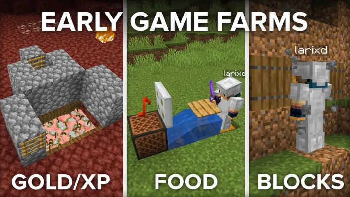 3 Farms For Your First Day in Minecraft