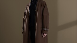 Dengarkan nasihat orang, makan sampai kenyang, jaket trench coat model pria dengan unsur Han yang ka