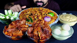 MUTTON MASALA BIRYANI, MUTTON ROGAN JOSH, RASGULLA, SWEET YOGURT, SALAD ASMR MUKBANG| #LiveToEATT