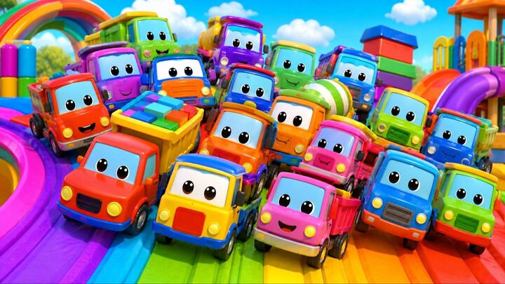 小汽车和小卡车去游乐场 🚗🚚 | 中文儿歌 | 儿童歌曲 | Kids Songs