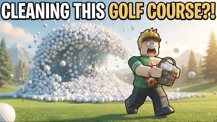 I Bought a GOLF CART to Clean 35,000 Balls in Roblox!