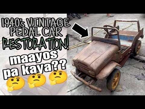 VINTAGE PEDAL TOY CAR RESTORATION! Repair! Repaint! Restore!