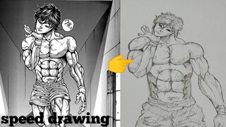 speed drawing baki hanma | BAKI