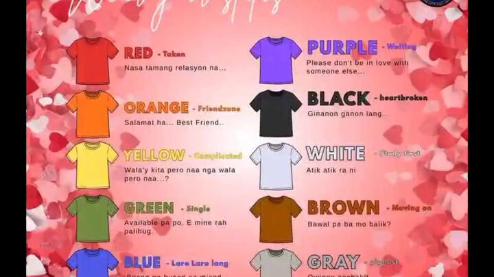 Valentines Color coding