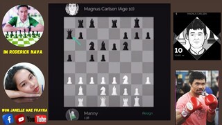ACTUAL GAME! Senator Manny Pacquiao VS Magnus Carlsen @10