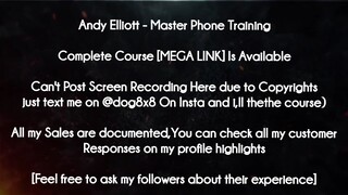 Andy Elliott  course - Master Phone Training download