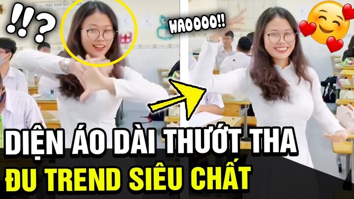 Diện áo dài "THUỲ MỊ" nhưng "ĐU TRENDS TỐP TỐP" cực căng, nữ sinh khiến cả lớp "NÁO ĐỘNG" | TÁM TV