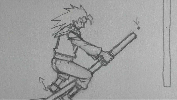 Menggambar Kipas Terbang