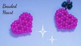 วิธี ร้อยลูกปัด รูปหัวใจ สอนร้อยลูกปัดเป็น รูปต่างๆ Beaded heart