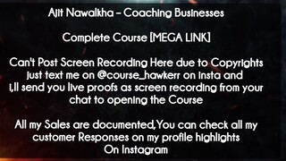 Ajit Nawalkha  course  - Coaching Businesses download