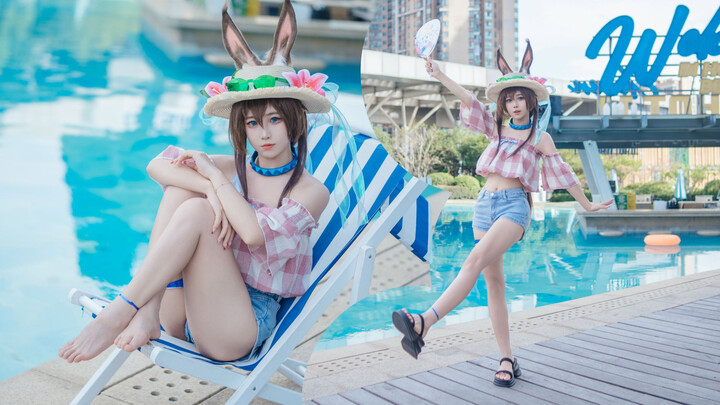 【شاشة عمودية】 حتى مع انخفاض درجة الحرارة، لا بد من مشاهدة ملابس السباحة للأرنب! آميا تقدم كوس للقلب 