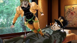 Memijat punggung Jotaro di tempat pijat