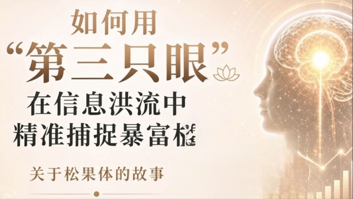 如何用“第三只眼”在信息洪流中精准捕捉暴富机会#松果体 #松果体呼吸课