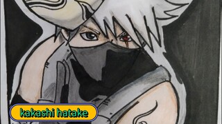 drawing naruto figure kakashi hatake