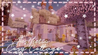 💫 Aesthetic Cozy Cottage 🏡🍃 (chill build) Minecraft pe | The girl miner ⛏️