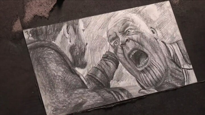 Drawing Thor vs. Thanos