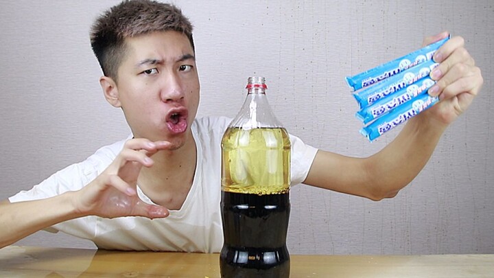 If you pour soybean oil into cola and add Mentos, will it still spray out like a fountain?