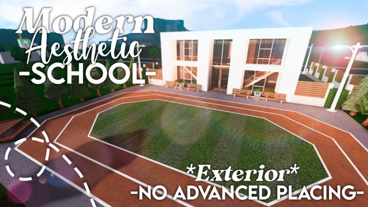 No Advanced Placing Modern Aesthetic School I Exterior I Bloxburg Speedbuild and Tour