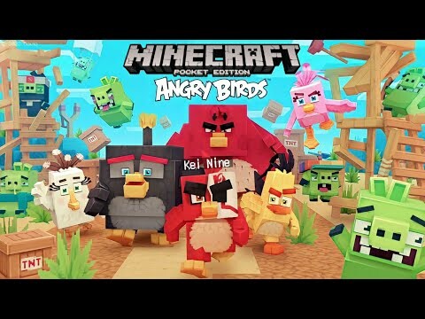 Naging ANGRY BIRDS Ako sa Minecraft PE | Ang lakas sumabog ni Black Bird