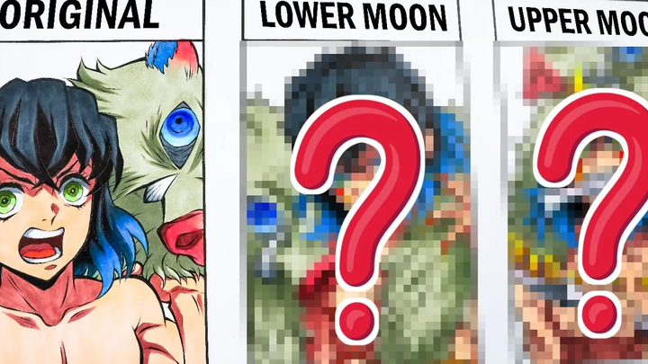 INOSUKE Original | Lower Moon | Upper Moon - [ Kimetsu no yaiba / Demon slayer | Anime Drawing