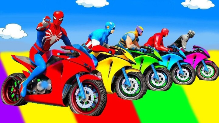 SPIDER-MAN against TUNG TUNG TUNG SAHUR on Motorcycle in RAINBOW SPIDERS BRIDGE | GTA MULTIVERSE