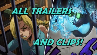 JoJo Stone Ocean | ALL NEW TRAILERS AND CLIPS (HQ)