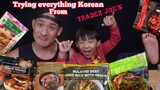 KOREAN FOOD mukbang! Trying every Frozen Korean Item from Trader Joe's