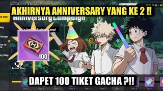 Anniversary Ke 2 My Hero Academia The Strongest Hero Dapet 100 Tiket Gacha ?!!