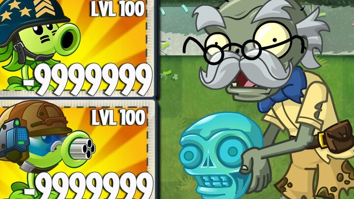Tantangan PvZ 2 – 35 tanaman dengan peningkatan yang sama melawan Zombi Batu Biru Super Level 40 – S