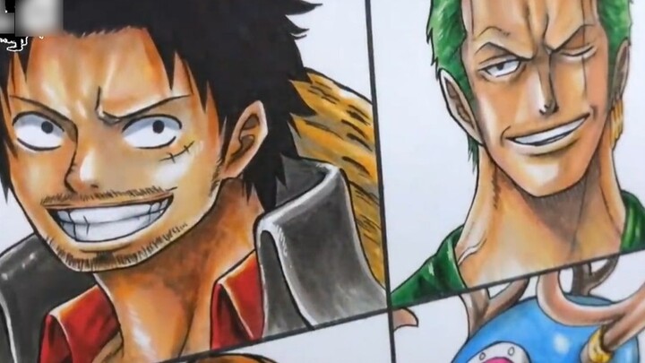 Draw what Luffy and the others will look like when they are 40 years old! They have become uncles an