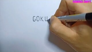 VẼ THẬT ĐƠN GIẢN -Cách vẽ Goku từ những chữ cái