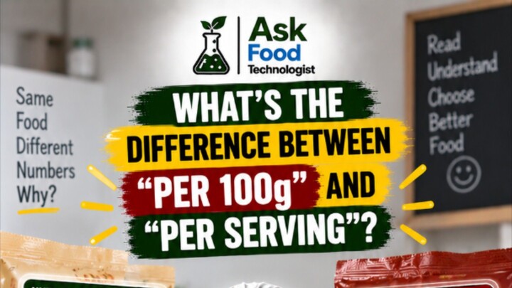 What’s the Difference Between “Per 100g” and “Per Serving”? 🏷️🤔