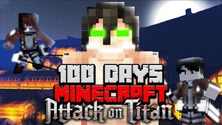 I Survived 100 Days in ATTACK ON TITAN in Hardcore Minecraft
