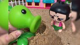 Hoạt hình đồ chơi: Pea Cannon đang trốn trong cát