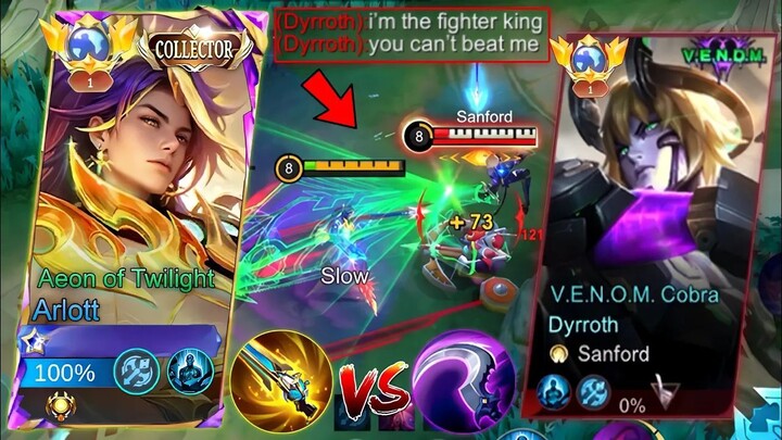 FINALLY, A WORTHY OPPONENT! ARLOTT VS TOP GLOBAL DYRROTH!  WHO’S THE TRUE KING OF FIGHTERS - MLBB