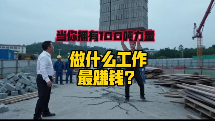 If you could wield 100 tons of strength, what kind of job do you think would make the most money?