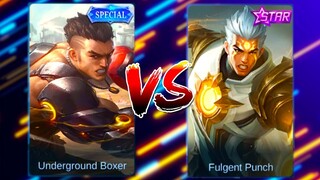 Paquito Fulgent Punch Starlight Skin VS Underground Boxer Special Skin | MLBB Comparison