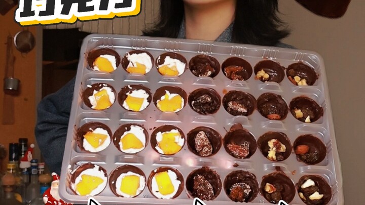 กินเฉาก๊วยหมดแล้ว อย่าเพิ่งทิ้งกล่องนะ จัดช็อกโกแลตรูปทรงเหล้ามาเลย!