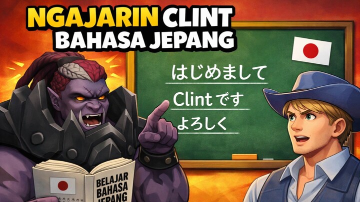 ngajarin Clint bahasa Jepang