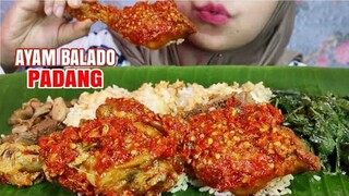 ASMR AYAM BALADO PADANG CABE MERCON | ULUL ASMR MUKBANG INDONESIA