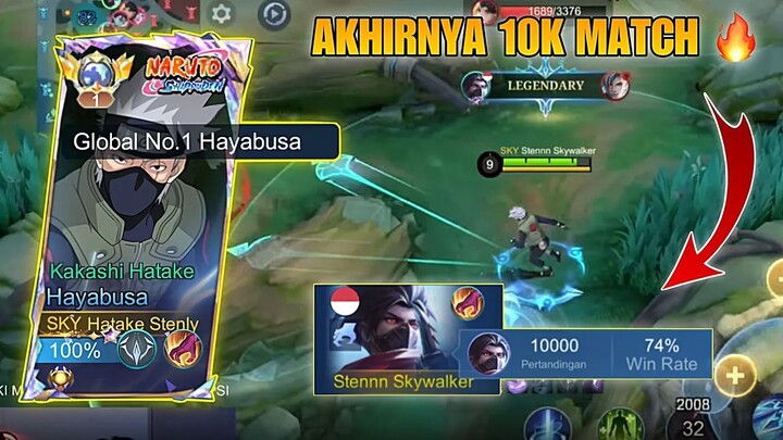 AKHIRNYA 10000 MATCH HAYABUSA 🔥 SETELAH 8 TAHUN ! TOP 1 GLOBAL HAYABUSA !