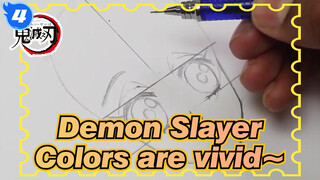 Demon Slayer|【Proportion】Draw Nezuko with colored pencil and marker/Colors are vivid~_4