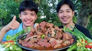 อ่อมเนื้อเสือร้องไห้ไส้อ่อนหมู ต้มแบบนุ่มๆกินกับข้าวเหนียวมาๆเด้อครับ.