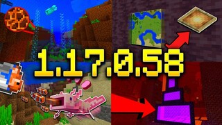 อัพเดท Minecraft 1.17.0.58 (Beta) - GamePlay | ลูกหมาน้ำกินปลาในถังแต่ไม่กินถัง!!? และประตูนรก.....?