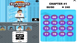 The Superhero League SUPER BRUSH Level 65-80 Walkthrough 3 Stars