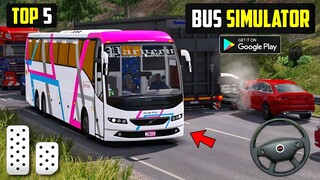 Top 5 Realistic Bus Simulator Games For Android l best bus driving games for android