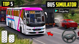 Top 5 Realistic Bus Simulator Games For Android l best bus driving games for android
