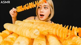 ASMR มันเกลียวทอดกรอบ มันฝรั่งทอร์นาโด | ASMR TORNADO POTATO WITH TRUFFLE MAYO & KETCHUP | FAH ASMR